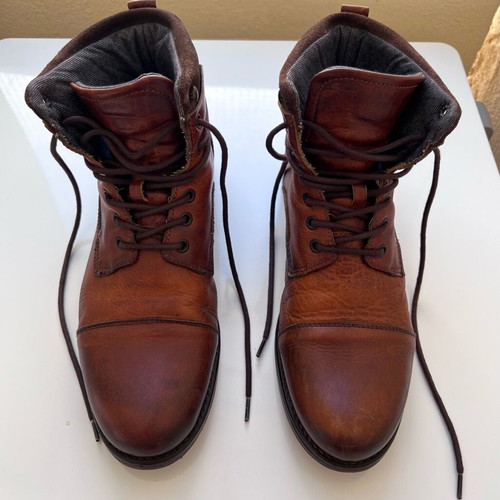 Aldo leather boots like new, brown, size 43.5