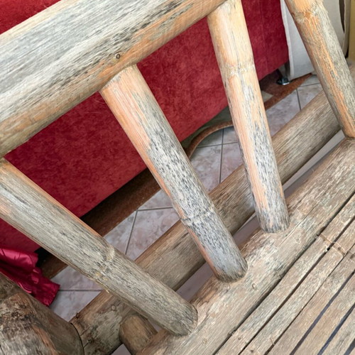 Rustic Wooden Outdoor Sofa used
