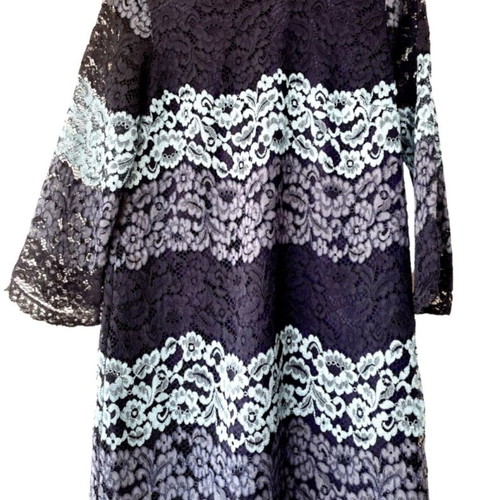 Louche lace dress Medium new with ombre blue shades