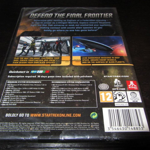 Star Trek Online PC DVD new sealed