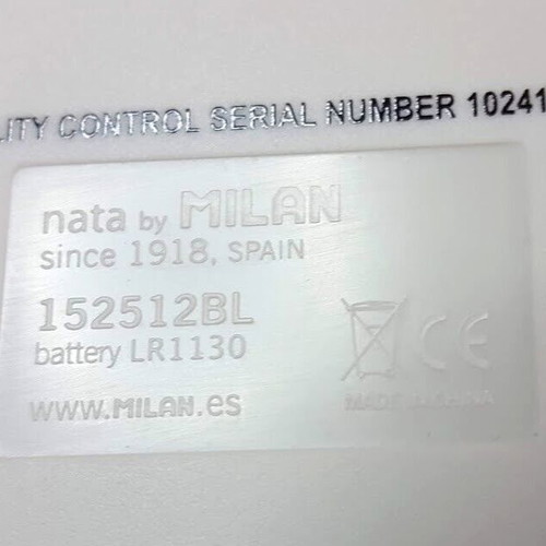 Nata by Milan 12-digit calculator used, silver color