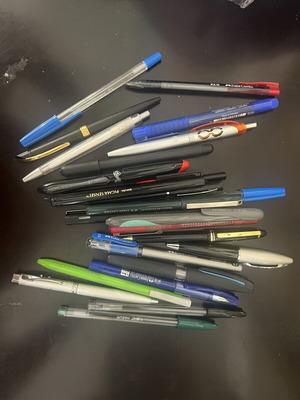 Pens used, pack of 25, assorted