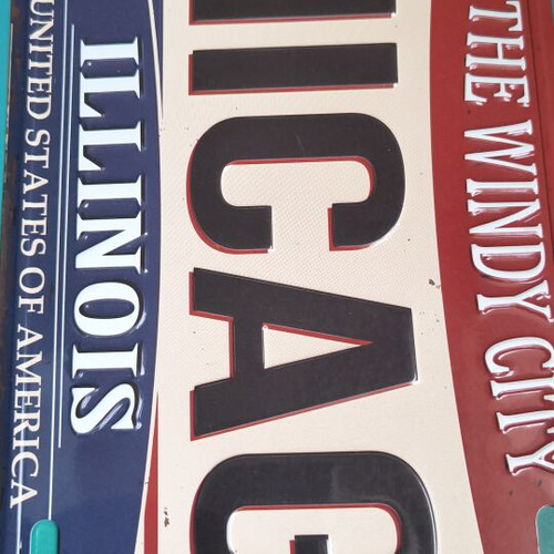 Chicago The Windy City Vintage Decor Sign new condition