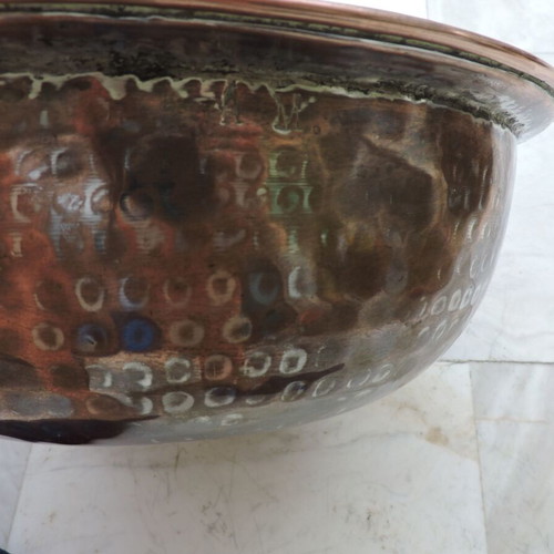 Copper hammered vintage pot used