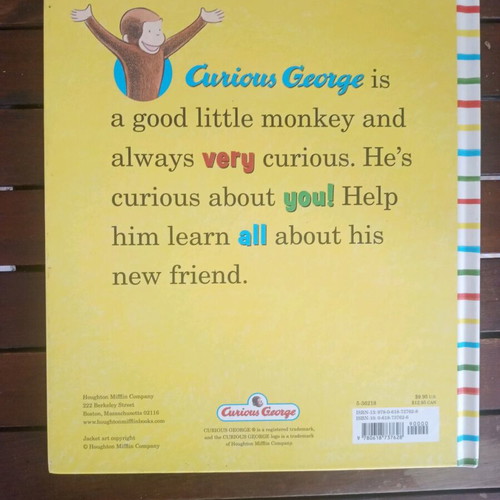 Curious George and Me children's book with hard cover