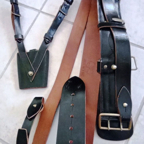 Sam Browne Beewyse London 34" Military Officer Belt Set