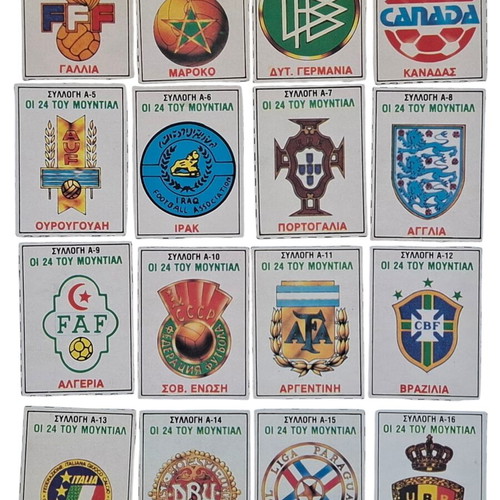 Vintage 1986 Mexico World Cup card collection used
