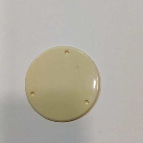 Electric guitar cavity cover, plastic, yellow, 5.6cm diameter