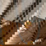 Κολιέ χειροποίητο τετραπλό καινούργιο με χρυσαφί σατινέ χάντρες