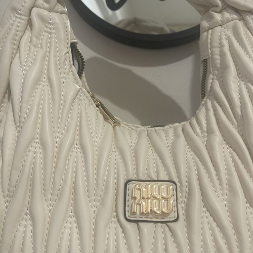 Miu Miu white quilted shoulder handbag like new
