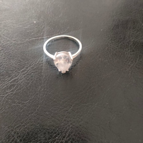 Silver solitaire ring new with hallmark