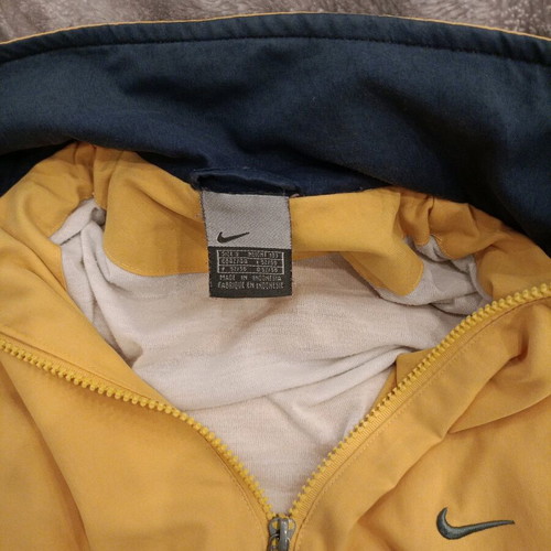 Nike jacket used, 90s vintage, mustard, black and brown