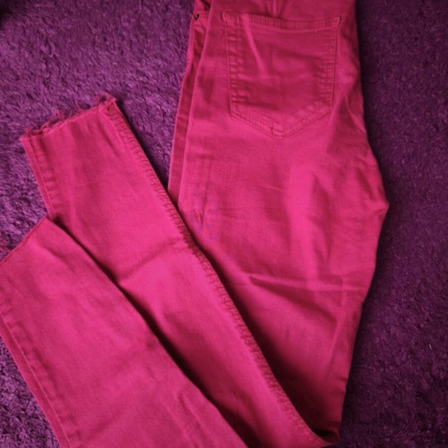 Bershka pants used, pink, size S/36/8