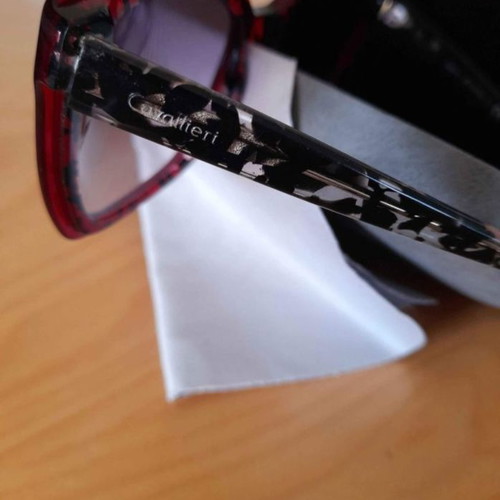Cavallieri sunglasses used, red acetate, Italian brand