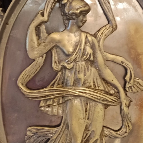 Brass Door Crest with Goddess Aphrodite, like new, 1910s