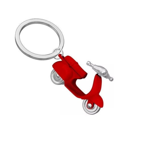 Vespa Key Ring new, red and silver metal