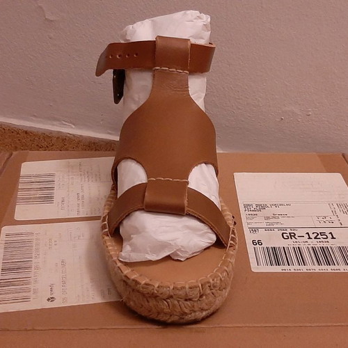 Soludos leather sandals used, size 38, brown