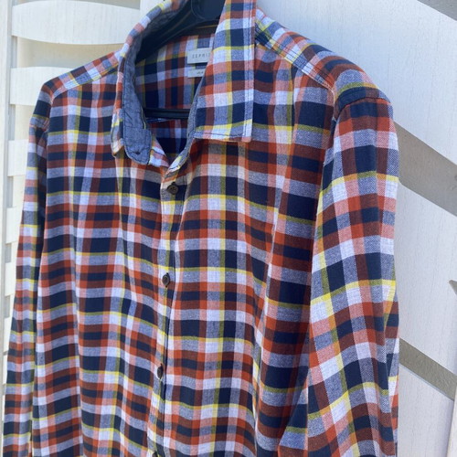 Esprit men plaid shirt slim fit, like new, multicolor, XL-XXL