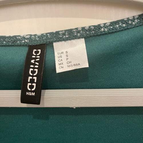 H&M Dress new S 36 mini long-sleeve floral green