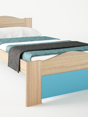 Children's single bed No47 with ciel decorative panels