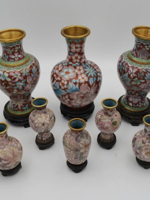 Closed vases collection of 12, mid-20th century