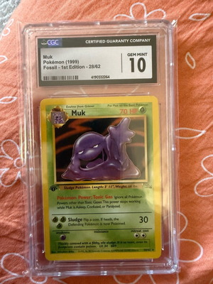 Pokémon Muk Fossil 1st Edition CGC 10 σαν καινούργιο