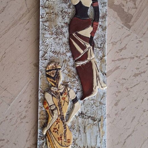 Ethnic Handmade Wall Decor with Clay Figures