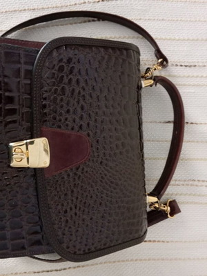 Leather crossbody bag new, Greek made, brown