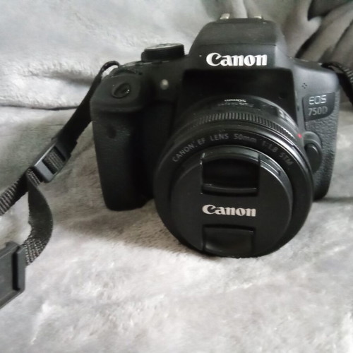 Canon camera EOS 750D lightly used with EF 50mm f/1.8 lens