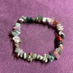 Moss Agate authentic elastic bracelet