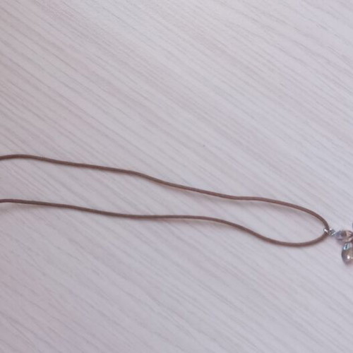 Swarovski women's necklace, brown and pink