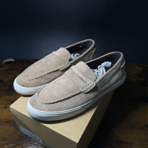 Massimo Dutti Suede Moccasins, men's size 44, sand