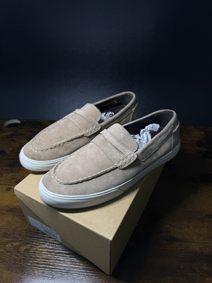 Massimo Dutti Suede Moccasins, men's size 44, sand