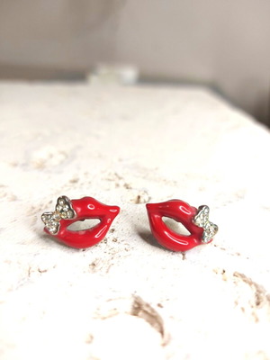 Women's Earrings 'Red Lips'