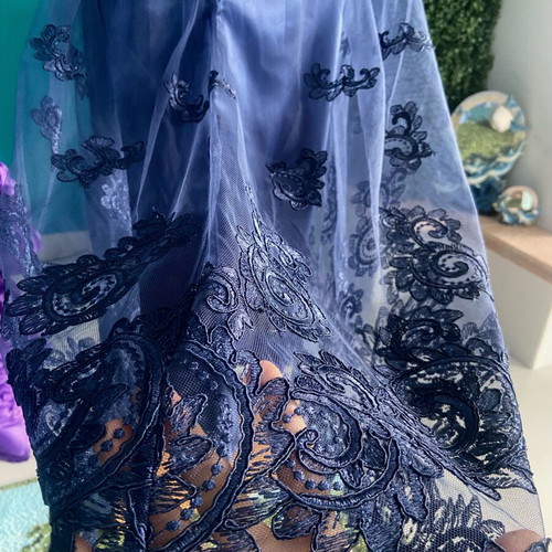 Chi Chi London dark blue lace skirt new, size S
