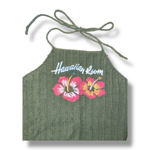 Halter top Hawaiian room Benetton green like new