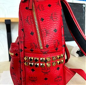 Mcm leather backpack size medium