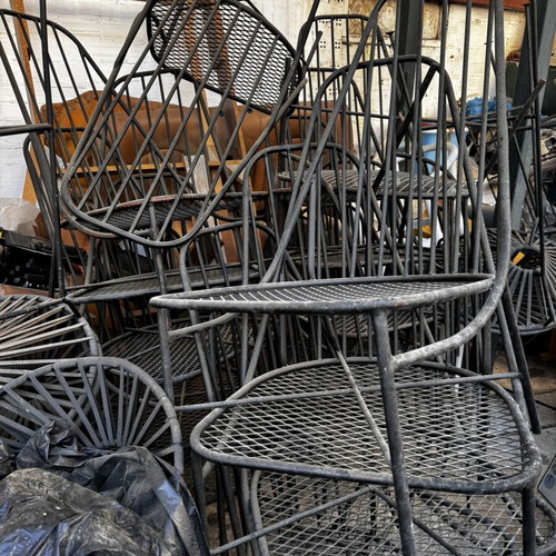 Iron chairs used, outdoor, pack of about 40 pieces