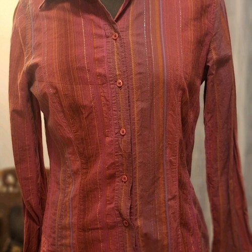 Esprit shirt brick red size S like new with golden threads