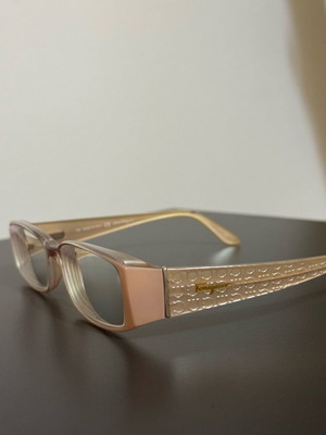 Salvatore Ferragamo glasses frame like new, beige and gold