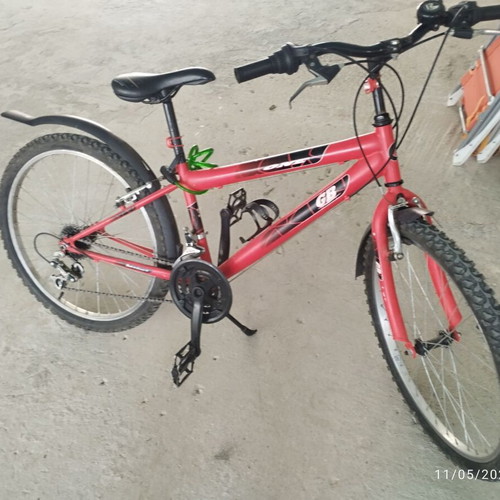GB MTB One 24'' mountain bike used, red, men's