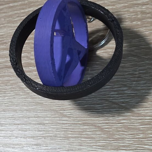 Cupra 3D Print Spinner Keychain with Hand-Painted Purple Logo