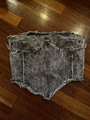 Pretty Little Thing corset top grey, size XXL, like new