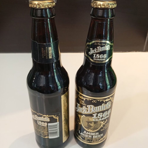Jack Daniels 1866 Classic Amber Lager Beer vintage sealed bottles