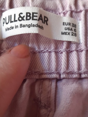Pull & Bear pink denim pants like new, size 38