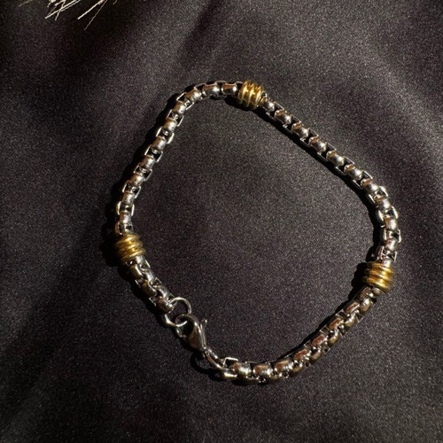 Steel hand chain new, gold and silver colors