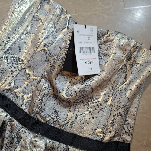 Bershka dress new, size large, gold and silver