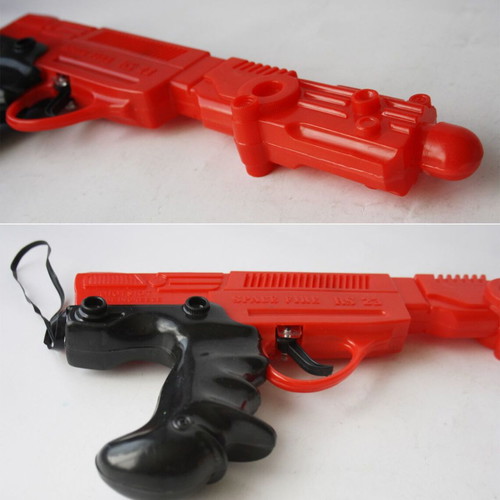 Vintage 80's Greek space gun pistol 35cm Space Friction Gun Biotsiot new