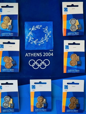 Καρφίτσες συλλεκτικές Athens 2004 σετ 7 τεμαχίων, καινούργιες