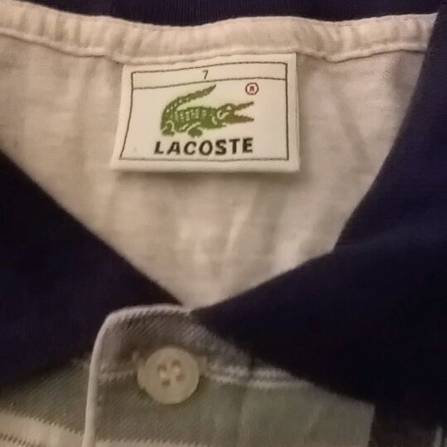 Lacoste Polo Shirt used, size XL, blue and green